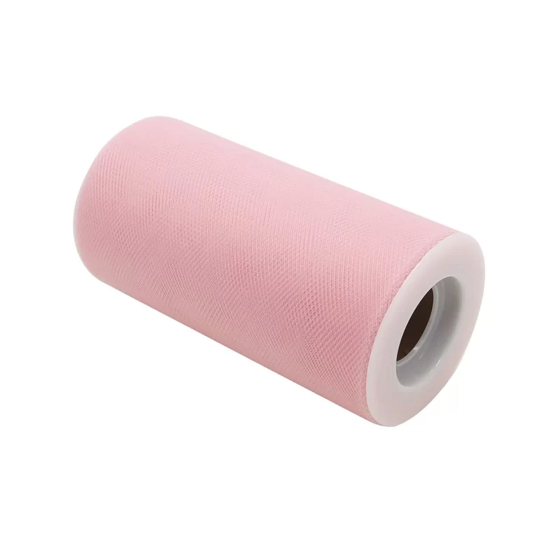 Tulle in rotolo 12,5cmx25mt rosa Big Party