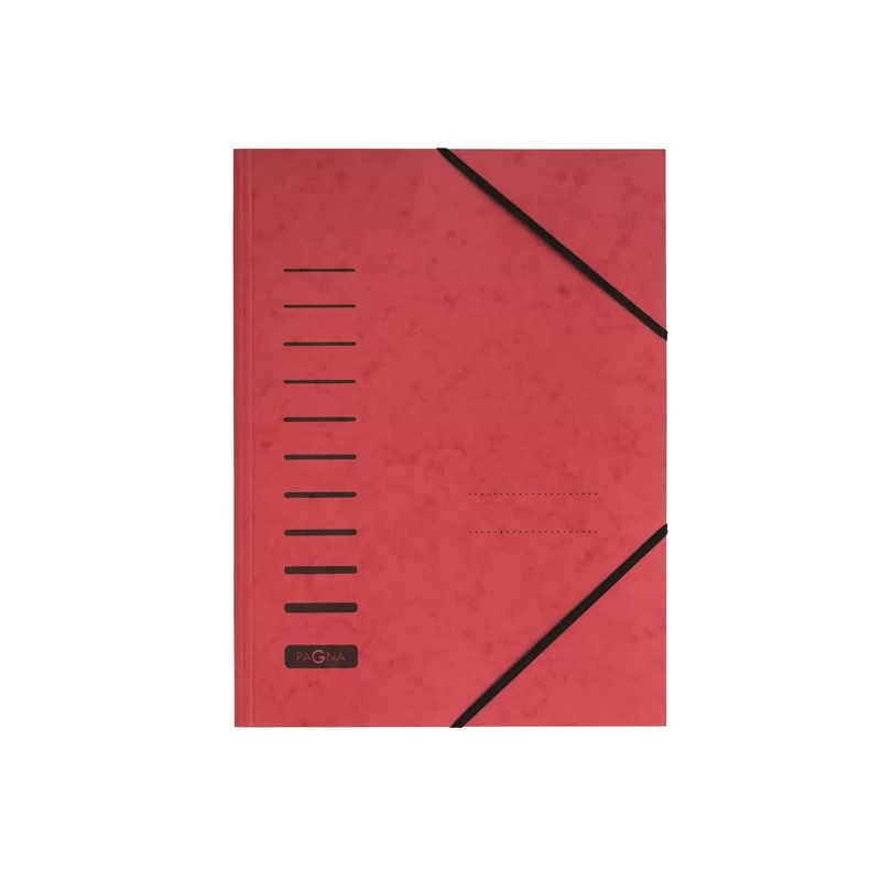 Cartellina rossa con elastico in cartoncino A4 PAGNA