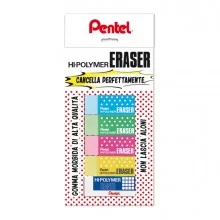 Blister 5 mini gomme Hi Polymer colori assortiti Pentel FUORI CATALOGO