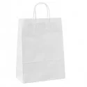 25 shoppers carta CM 22x10x29cm bianco neutro cordino