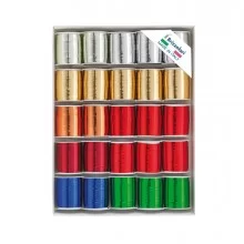 25 rocche nastro metal 6870 10mmx10mt colori assortiti Brizzolari