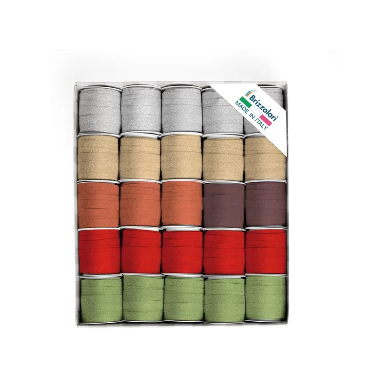 25 rocche Glitty 68245 10mmx5mt colori assortiti Brizzolari