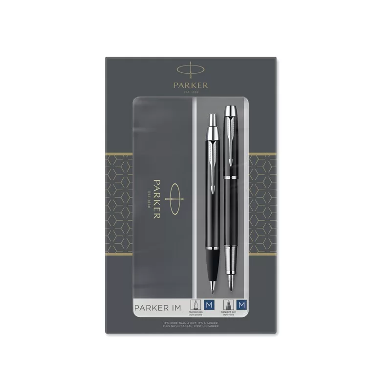 Gift Set sfera M + stilografica M IM Black CT Parker