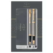 Gift Set sfera M + roller a sfera IM Brushed Metal GT Parker
