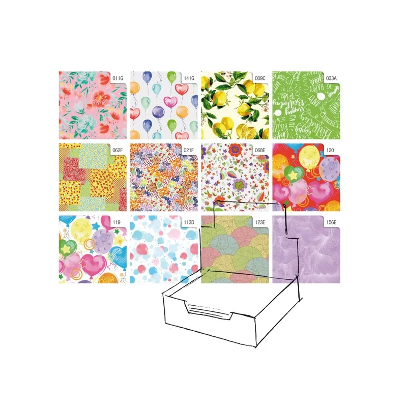 Scatola 100fg carta regalo Raso Primavera 70X100cm Rex Sadoch