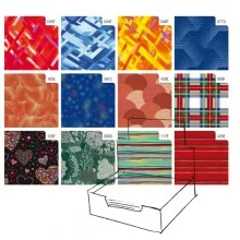 Scatola 100fg carta regalo Raso Colors 70X100cm Rex Sadoch