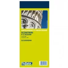 Blocco scontrino 2 sezioni 100copie num. blu 5,8X13cm DU160000040 DU (Conf.10)