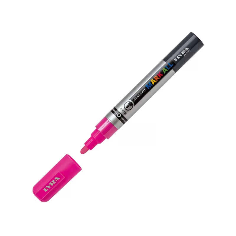 Marcatore Graduate Mark All punta tonda rosa fluo Lyra
