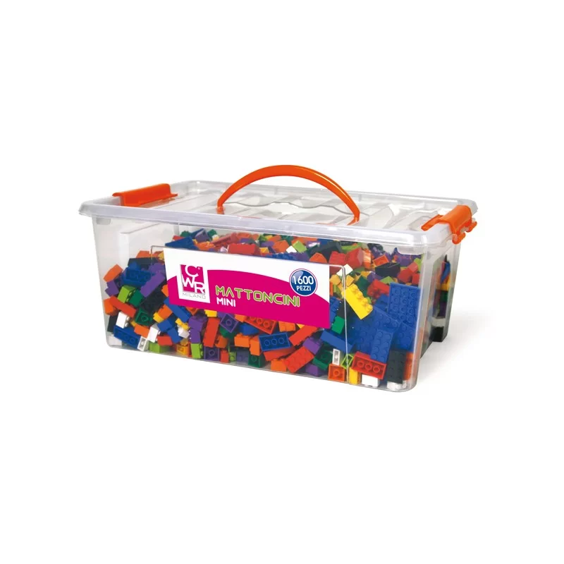 Bauletto 1600 mattoncini da costruzione Micro in colori assortiti CWR