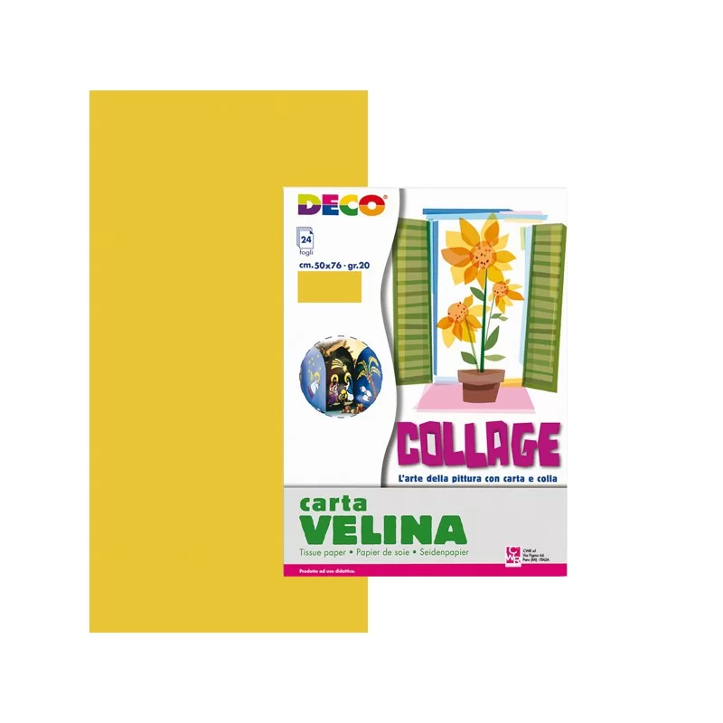 Busta di carta velina 24fg 50x76cm oro DECO