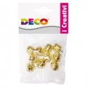 Busta 10 sonagli dim. 14,5mm in metallo color oro 11490 DECO