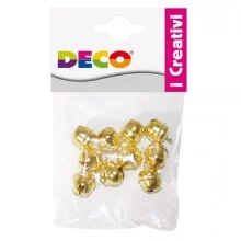 Busta 10 sonagli dim. 14,5mm in metallo color oro 11490 DECO