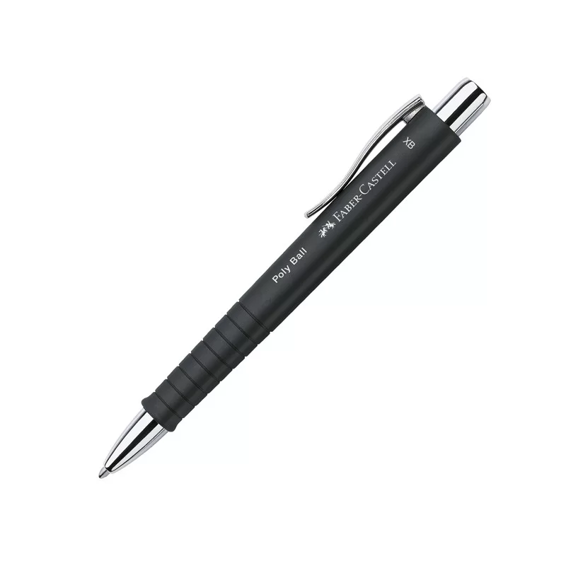 Penna a sfera 0,7mm Poly Ball fusto nero Faber Castell
