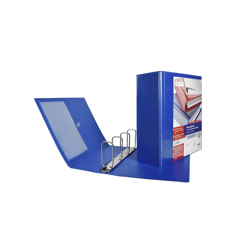 Raccoglitore STELVIO TI 100 A4 4Q 22x30cm blu personalizzabile SEI ROTA
