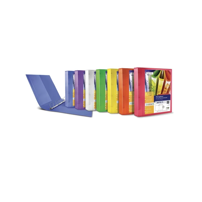 Raccoglitore MYTO TI 17 A4 4D 22x30cm assortito personalizzabile SEI ROTA (Conf.10)