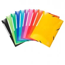 Cartelle 3 L c/elastici Iderama A4 col ass. Exacompta (Conf.25)