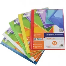 Portalistini personalizzabili Asso Ti 22x30cm 50 buste col.ass. Sei rota (Conf.10)