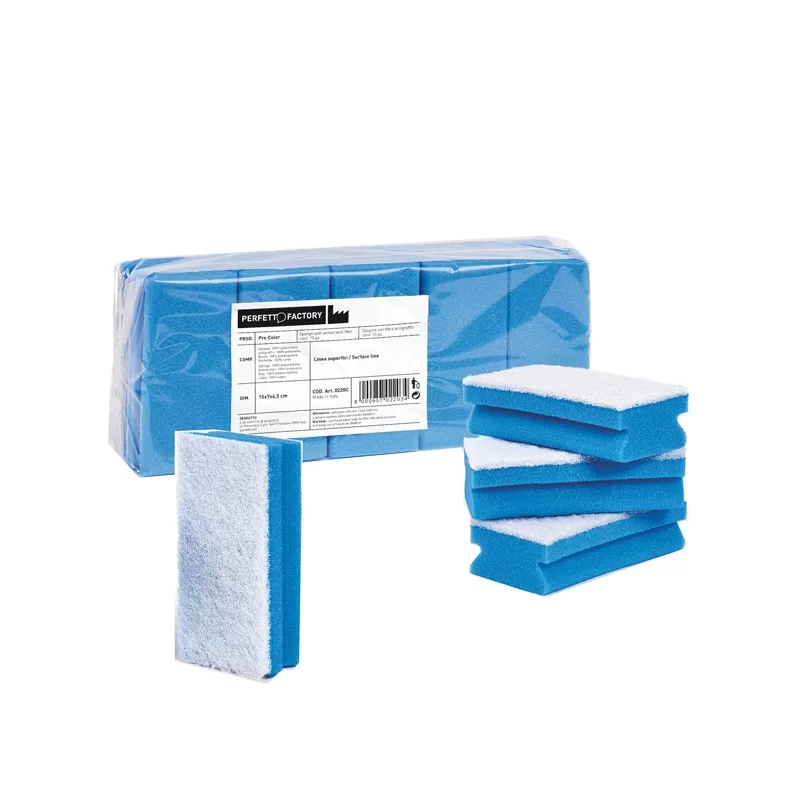 Pack 10 Spugne azzurro Pro Color PERFETTO