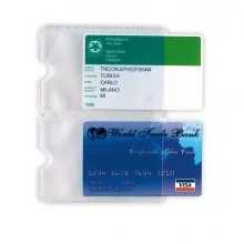 Busta porta card 2P TRASP. 2 tasche 5,8X8,7CM Sei rota (Conf.50) FUORI CATALOGO