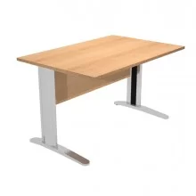 Scrivania lineare 120X80cm Faggio - fianchi vernic. effetto cromato EASY