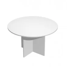 Tavolo riunioni 4 posti Ø120 x H72cm Bianco - EASY