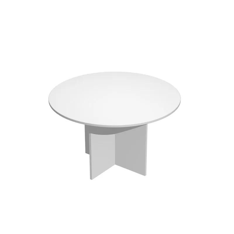Tavolo riunioni 4 posti Ø120 x H72cm Bianco - EASY