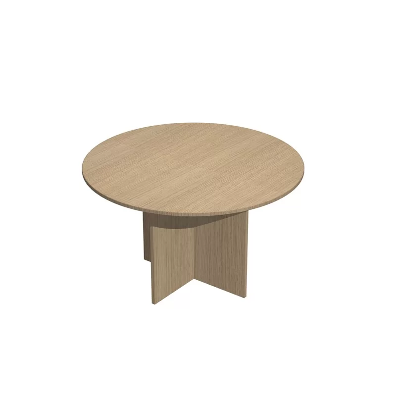 Tavolo riunioni 4 posti Ø120 x H72cm Rovere - EASY