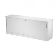 Mobile basso con ante scorrevoli 185x46x73cm Bianco - AGORA'