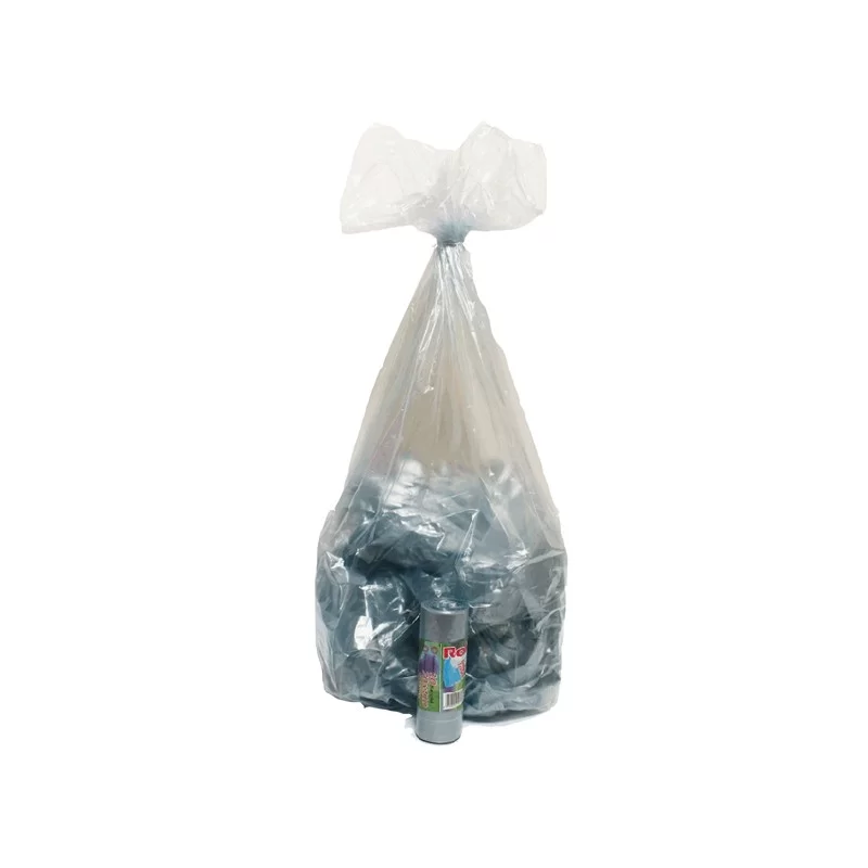 10 Sacchi Azzurro trasp. 70x110cm 110Lt 22µ Rolsac