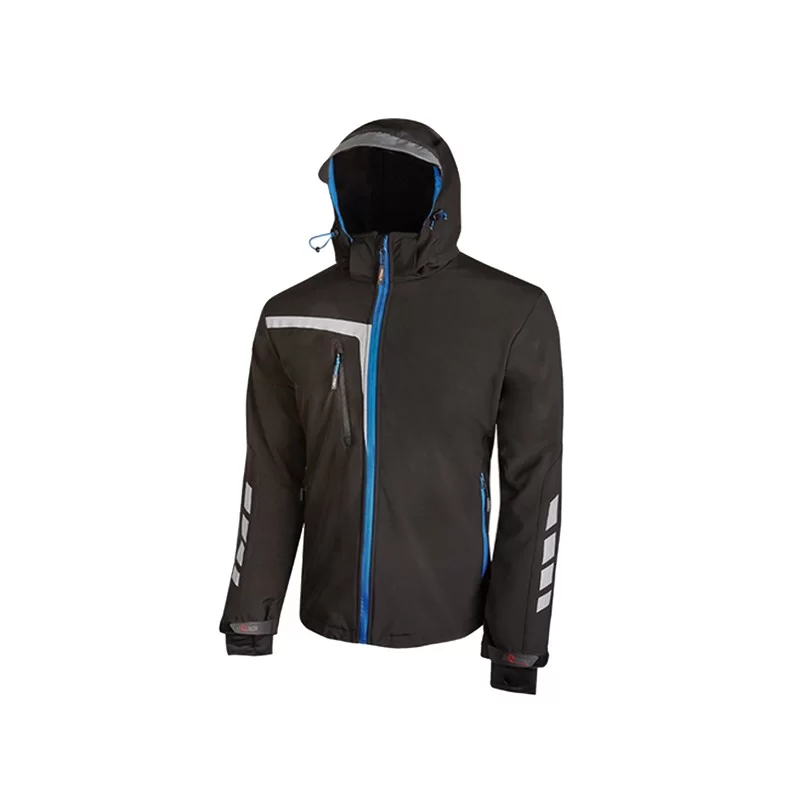 Giacca softshell Quick nero/blu Taglia L U-Power FUORI CATALOGO