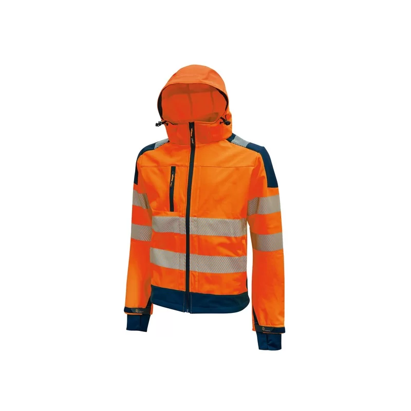 Giacca Softshell alta visibilitA' Miky arancio fluo Taglia M U-Power FUORI CATALOGO