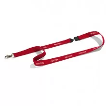10 Cordoncini portabadge rosso stampa VISITOR Durable FUORI CATALOGO