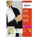 Braccialetti identificativi Giallo 5fg A4 265x18mm (10et/fg) laser Avery FUORI CATALOGO