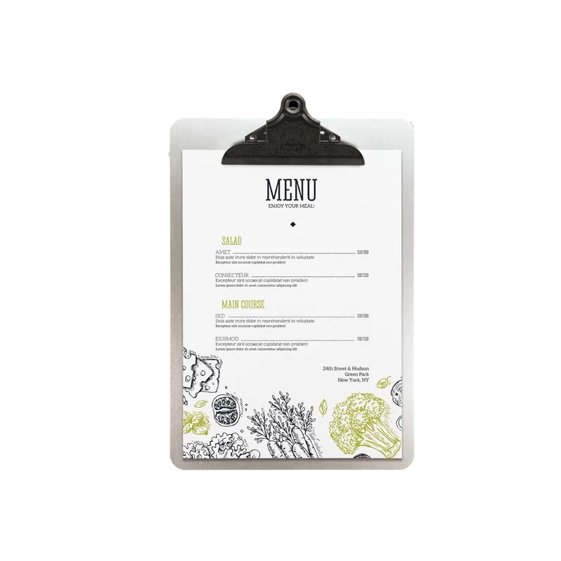 Porta MenU' in metallo A4-33,2x22,8cm con clip