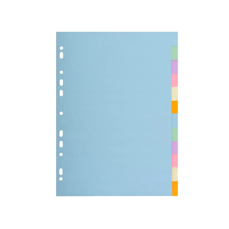 SEPARATORE Pastel A4 12 tasti in CARTONCINO 170gr 1612E Forever Exacompta