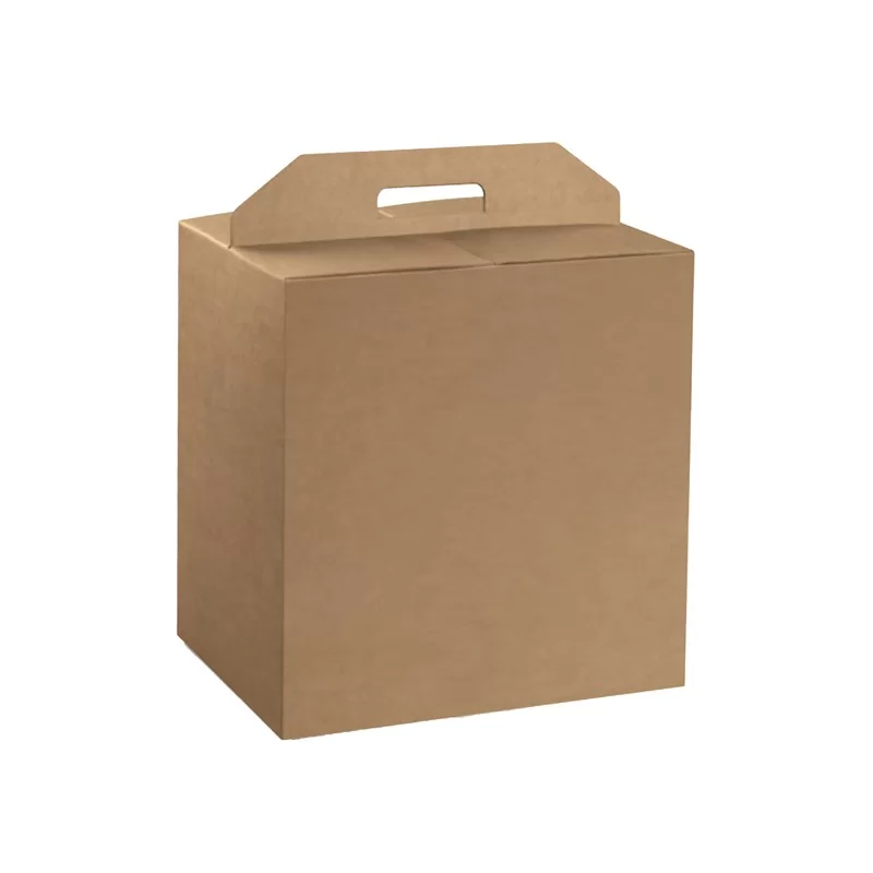 Scatola panettone+bottiglia L330xP250mm H350mm liscio avana Scotton (Conf.30)