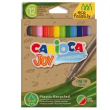 Scatola 12 pennarelli Joy Eco Family lavabili colori assortiti Carioca FUORI CATALOGO