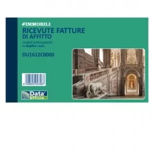 Blocco ricevute/fatture affitto 50/50copie autor. 10x16,8cm DU1612C0000 (Conf.5)