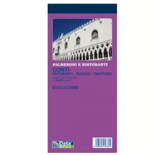 Blocco conti ristoranti/pizzerie/trattorie 50copie 21,5x10cm DU1621C0000 (Conf.5)