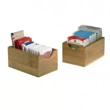 Vaschetta portabustine in bamboo 7x11x5,5cm naturale Leone (Conf.6)