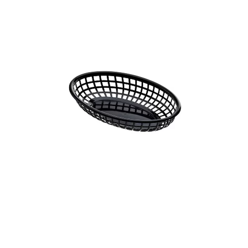 Cestino americano ovale in plastica 27,5x17,5x4cm nero Leone (Conf.12)