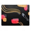 Tovaglietta americana 41x31cm Linea Spaghetti - nera (Conf.6)