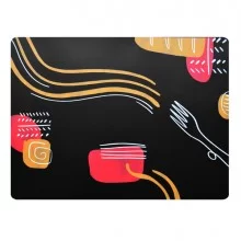 Tovaglietta americana 41x31cm Linea Spaghetti - nera (Conf.6)