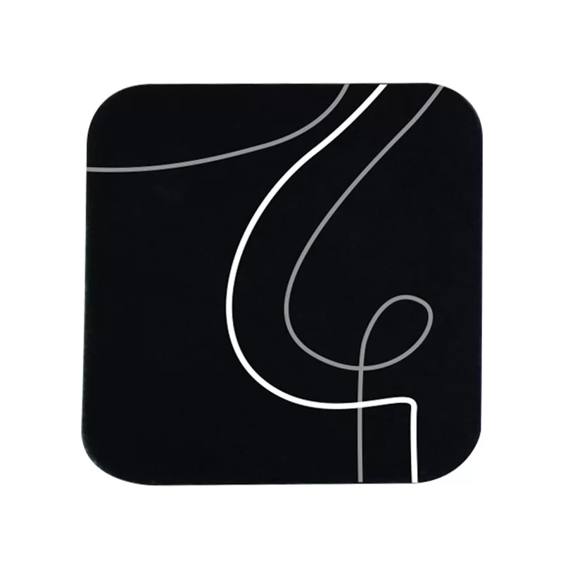 Sottobicchiere 10x10cm Linea Spaghetti - nero (Conf.6)