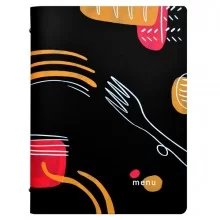 PortamenU' F.to A4 24,6x31,6cm Linea Spaghetti - nero (Conf.3)