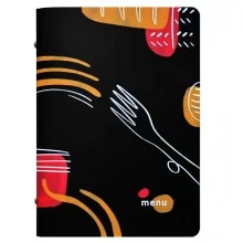 PortamenU' F.to A5 17x23cm Linea Spaghetti - nero (Conf.3)
