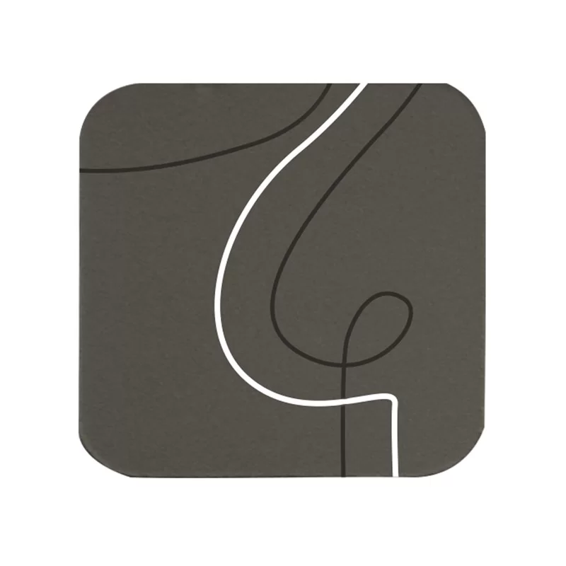 Sottobicchiere 10x10cm Linea Linee - grigio (Conf.6)