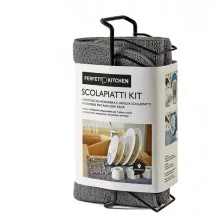 Tappetino scolapiatti in microfibra con griglia a 9 posti FUORI CATALOGO