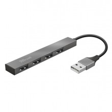 Hub Mini USB a 4 porte in alluminio Halyx -Trust