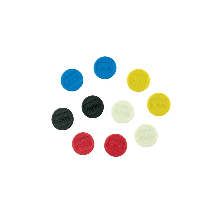 10 Magneti Ø24mm colori assortiti Nobo